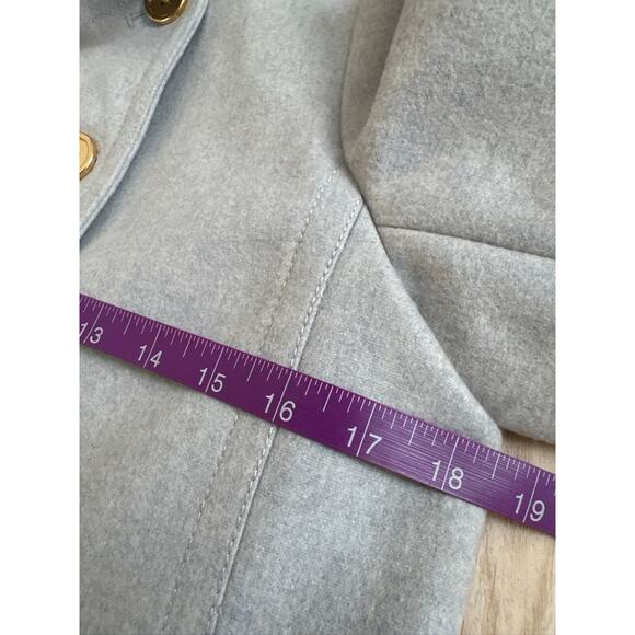 J.Crew Nello Gori Wool & Cashmere Double Breasted Peacoat - Light Gray - 10P - Picture 6 of 7